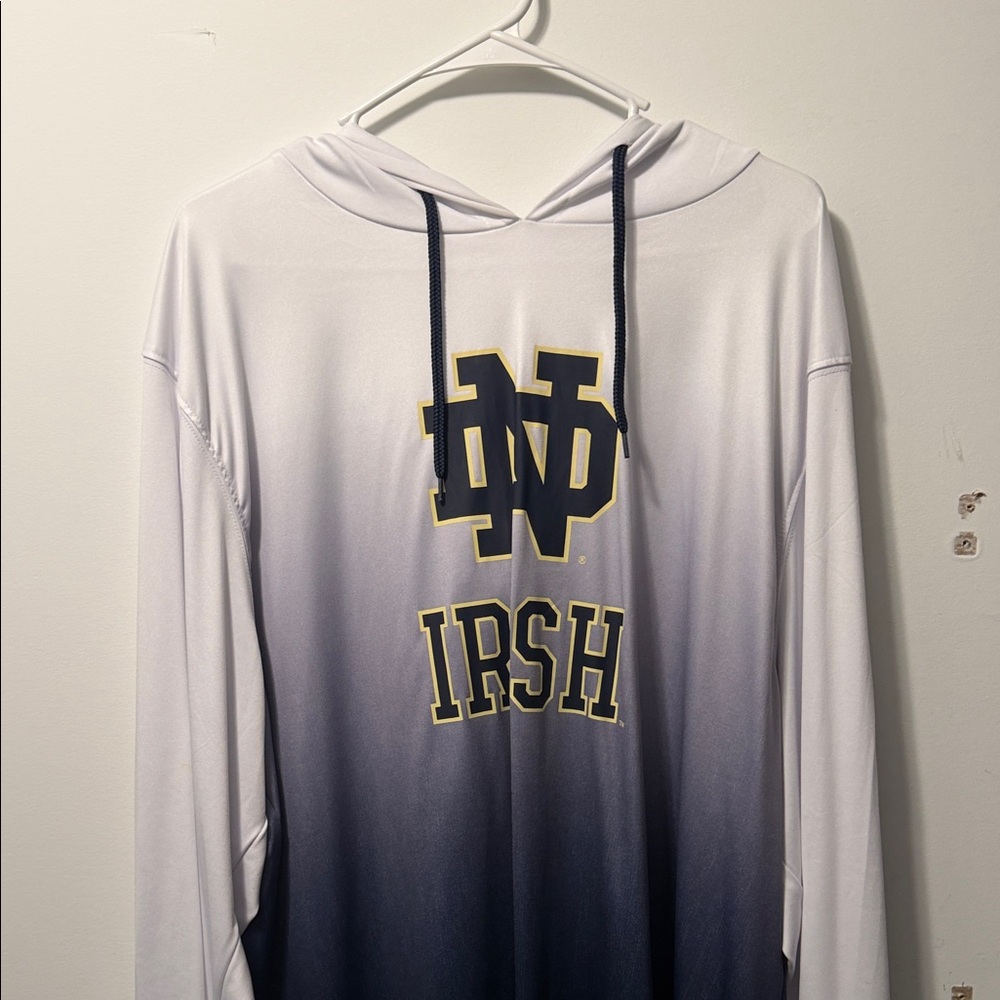 Notre Dame Men's Lightweight White Hoodie